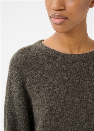 Alpha slit pullover Chestnut Melange Gestuz 